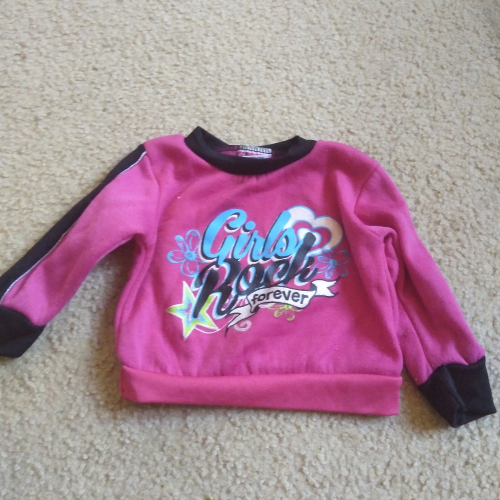 Girl's angel face sweater